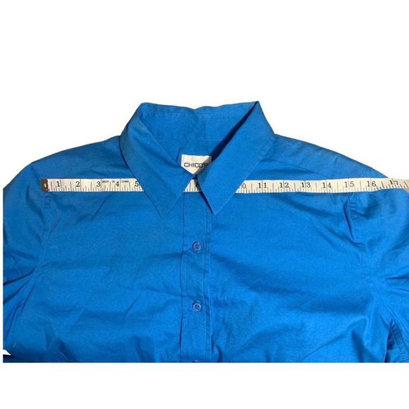 Chico’s Royal Blue Button up Blouse - Picture 11 of 12